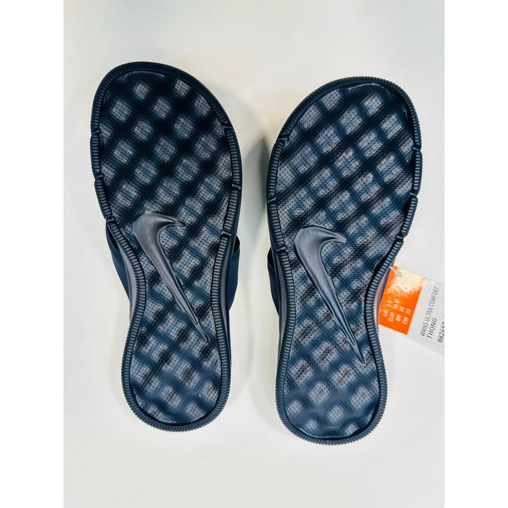 Nike Women’s Ultra Comfort Thong Sandals in Navy Blue Size 6. - Picture 4 of 7